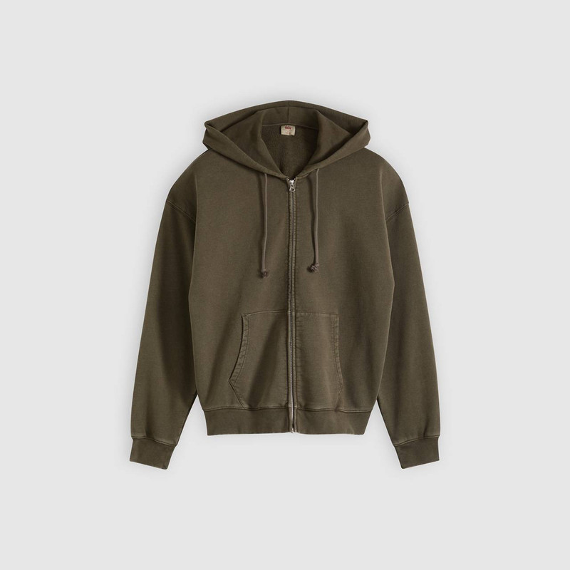 HAYES BOXY GRUNGE WASH FULL-ZIP SWEATSHIRT 5
