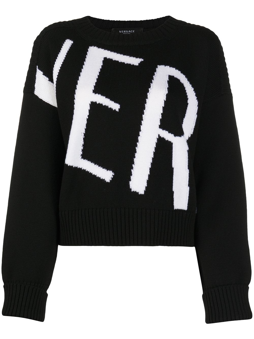 wool-knit logo jumper - 1