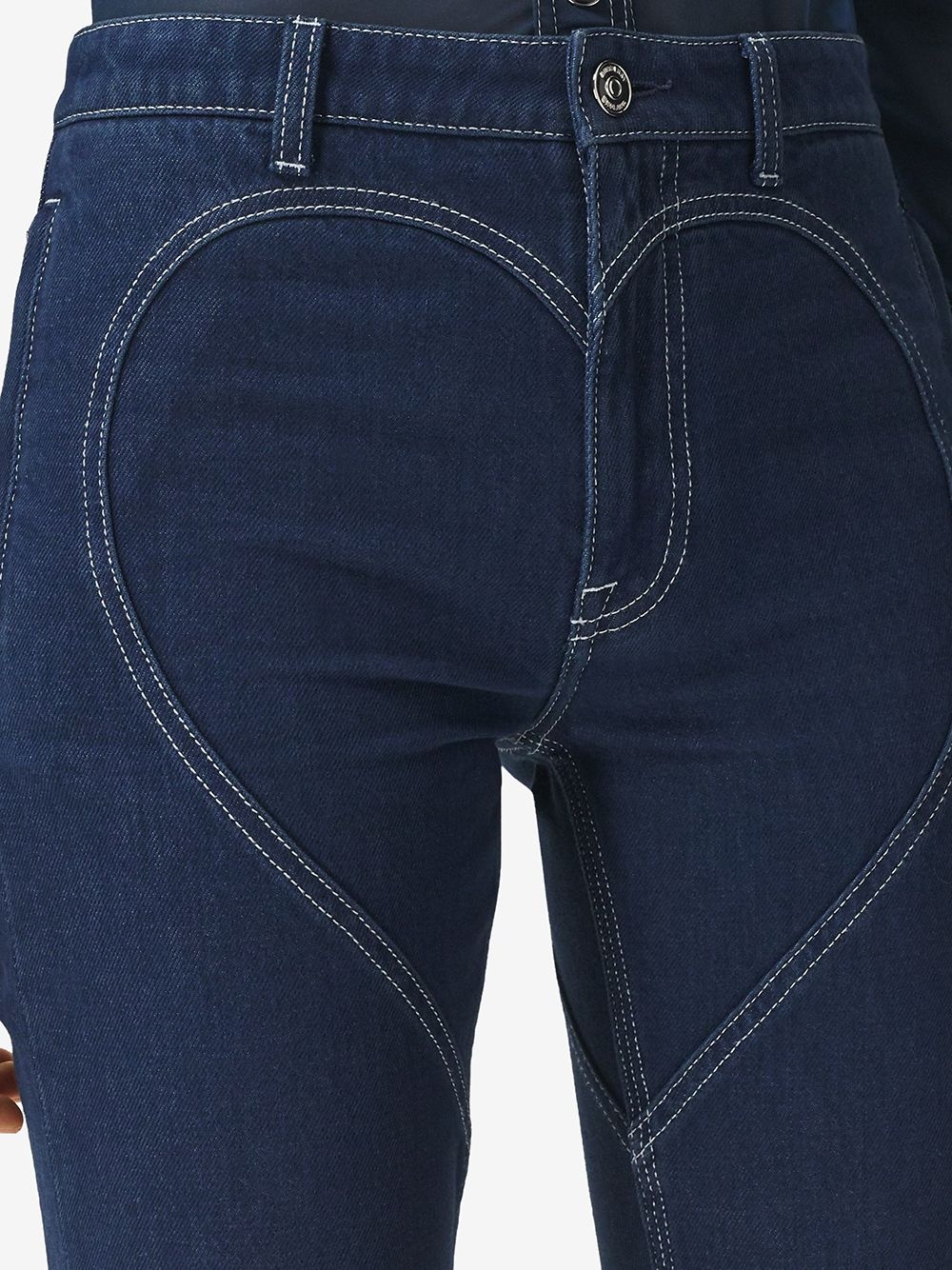 high-rise heart-motif skinny jeans - 5