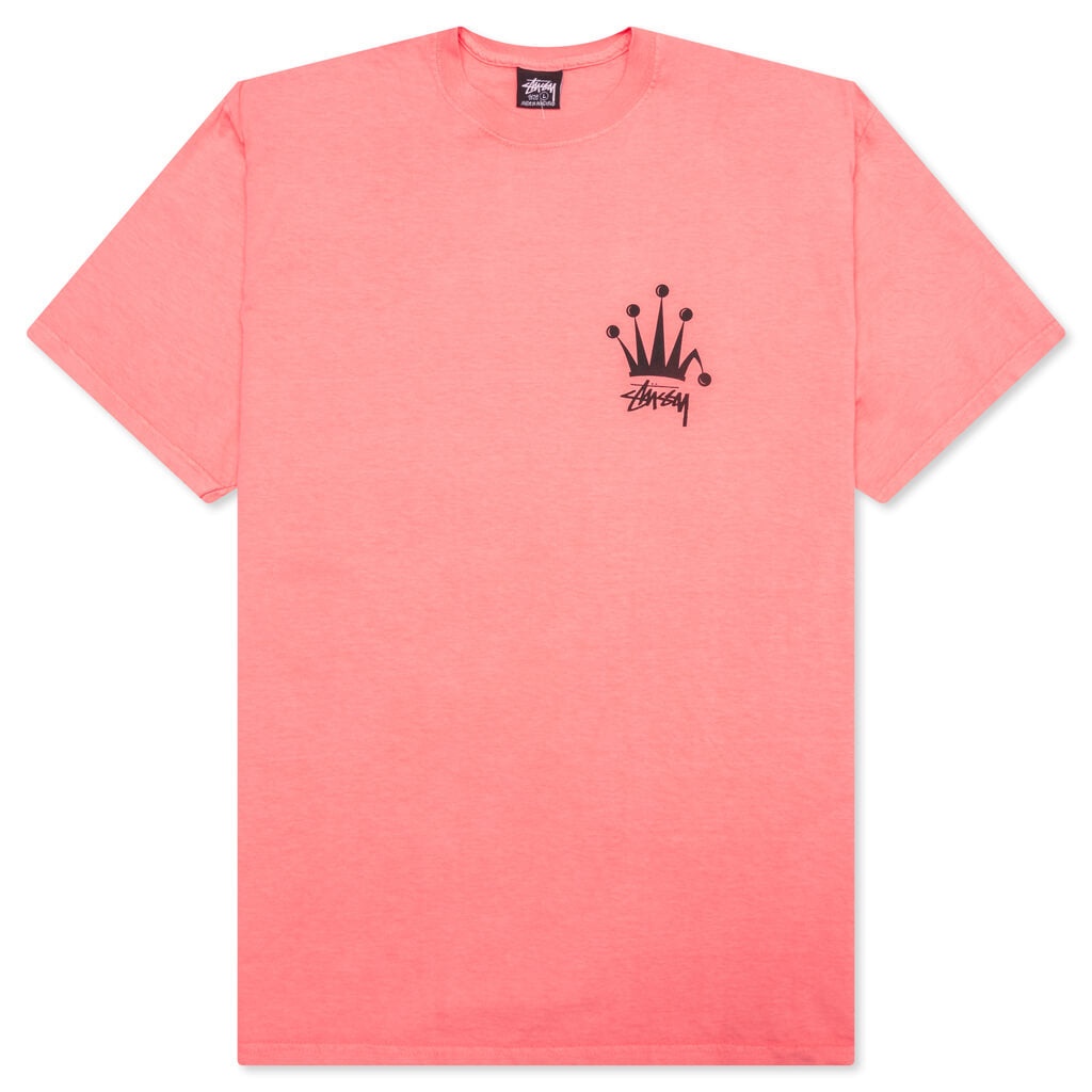 REGAL CROWN PIGMENT DYED TEE - CORAL - 1