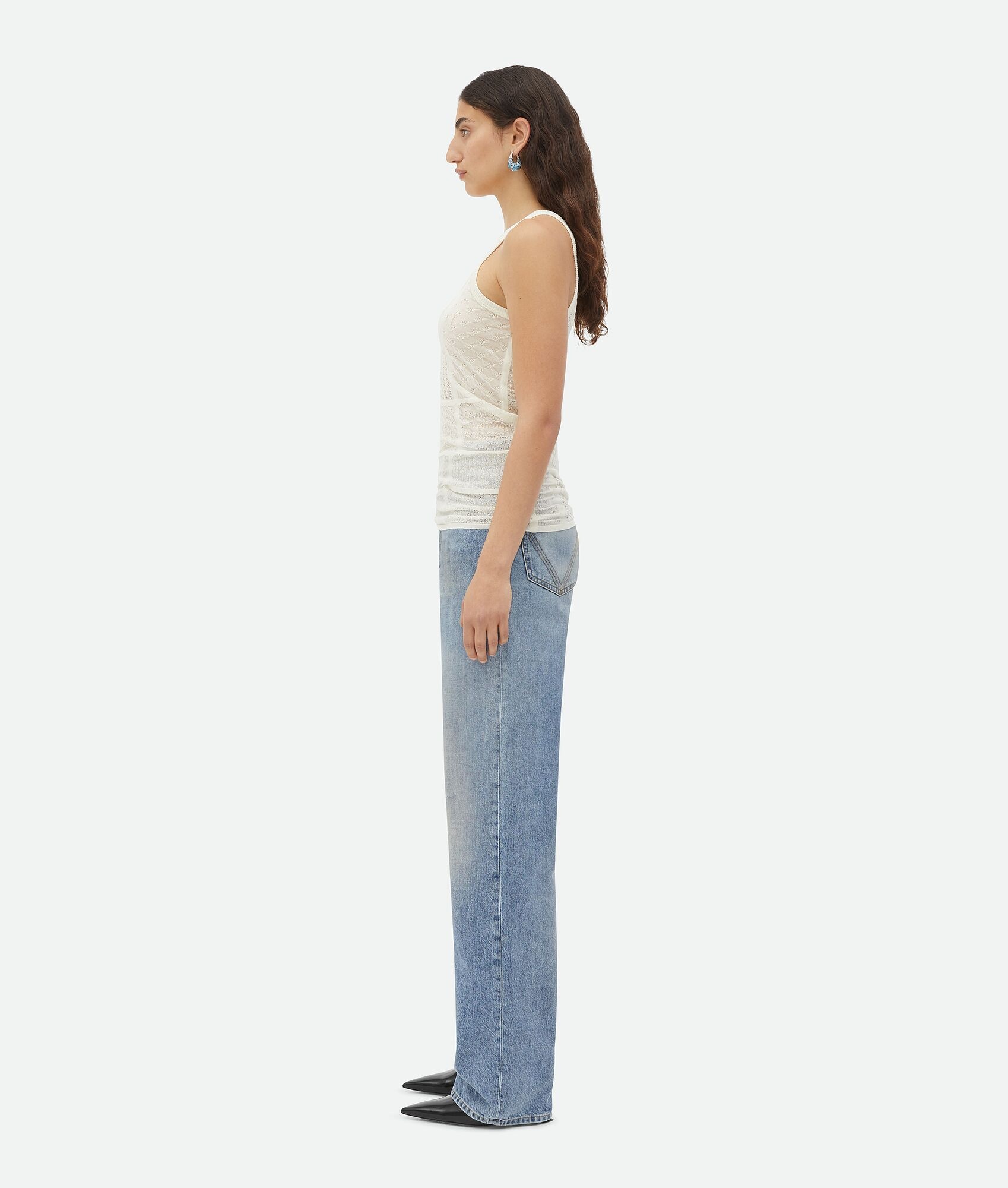 Pointelle Cotton Tank Top - 2
