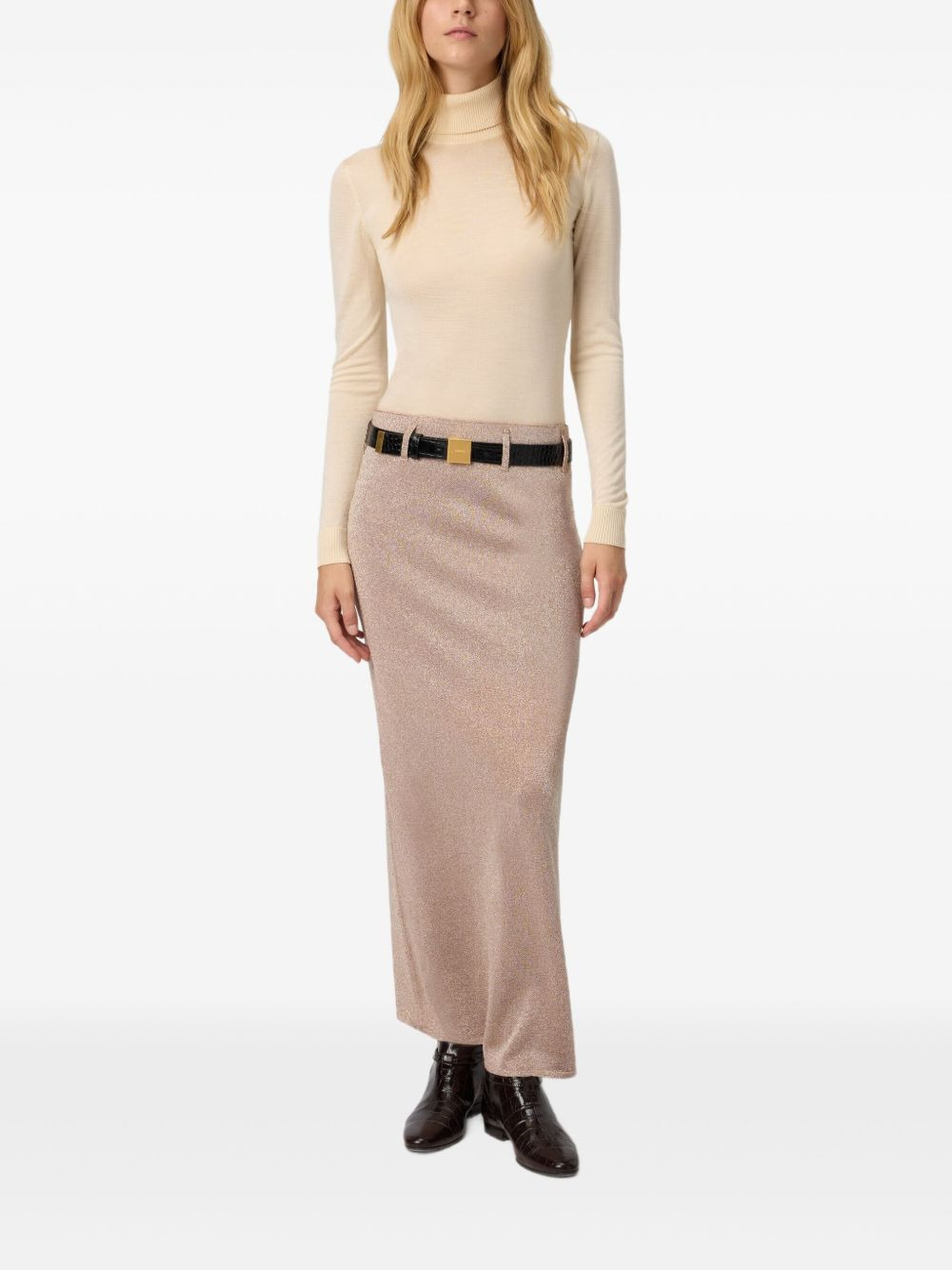 metallic knit skirt - 2