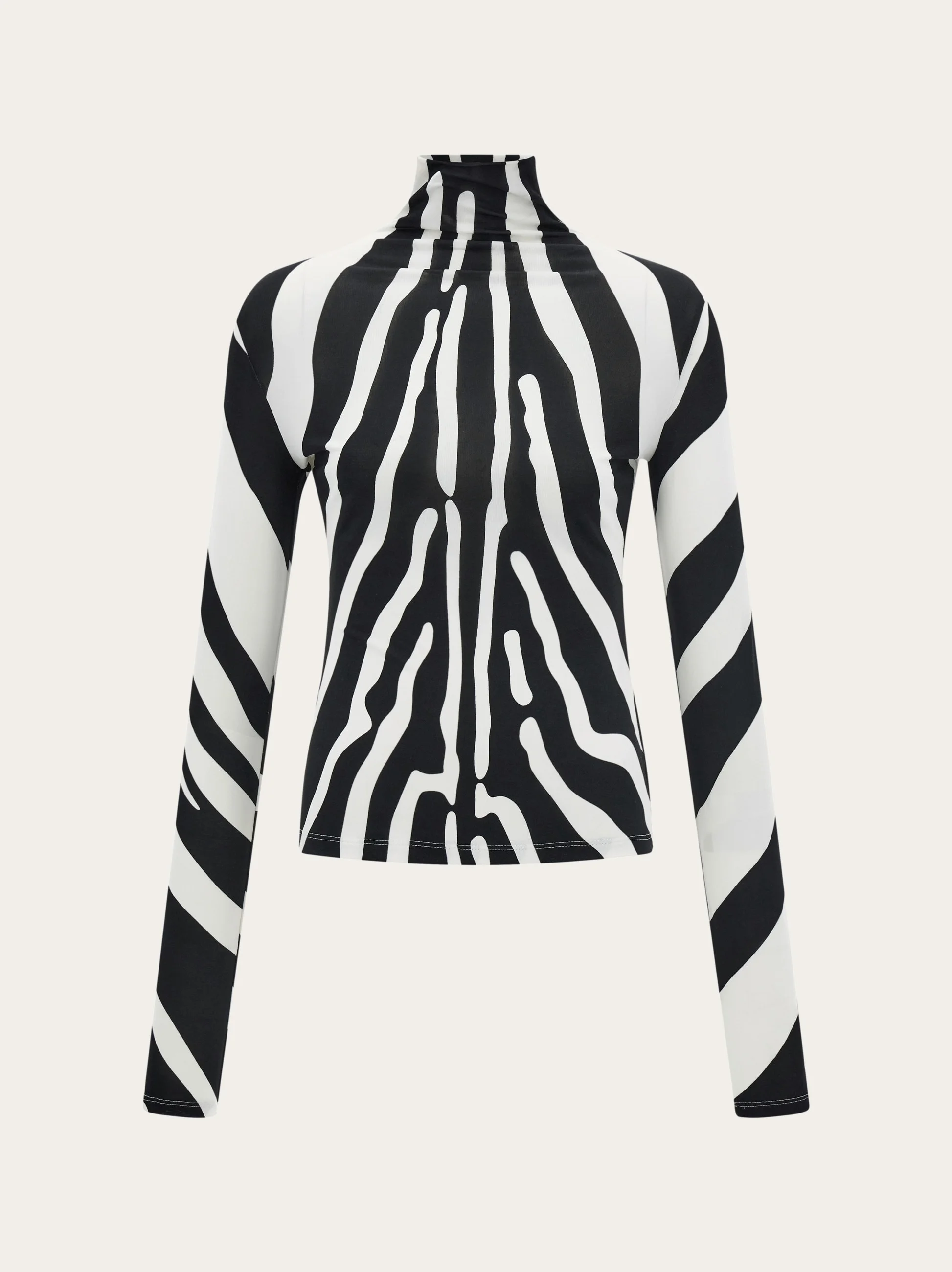 Stretch jersey turtleneck - 1