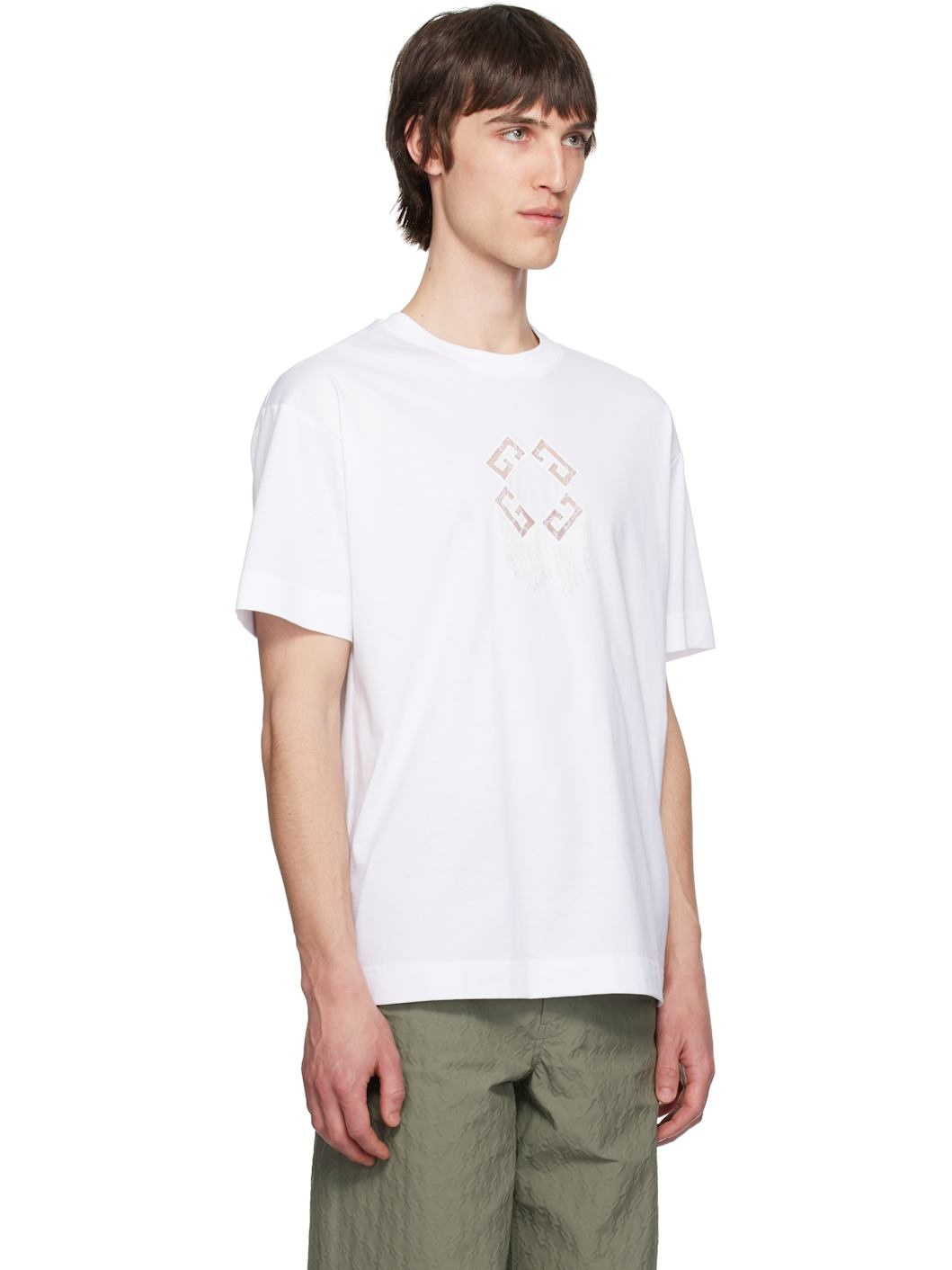 White Cotton Monogram 72 T-shirt - 2