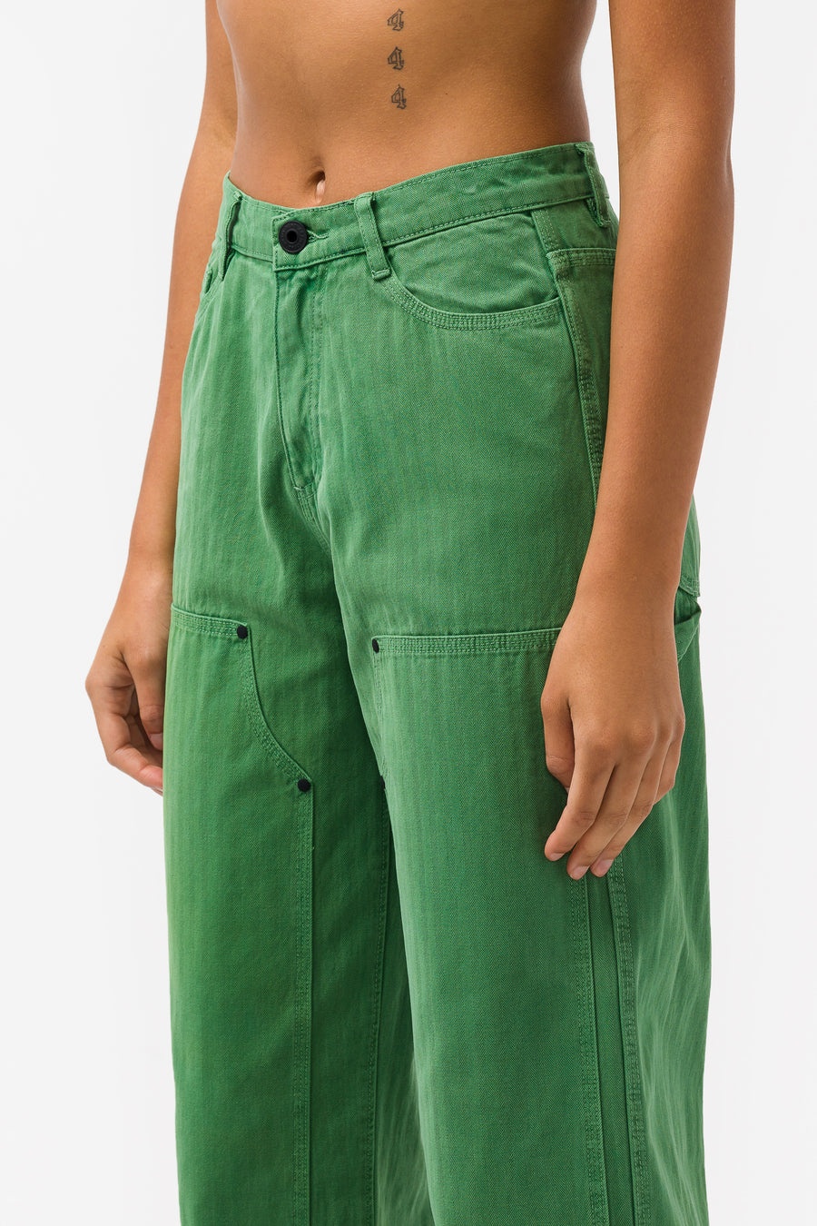 Double Knee Utility Pants in Seafoam - 4