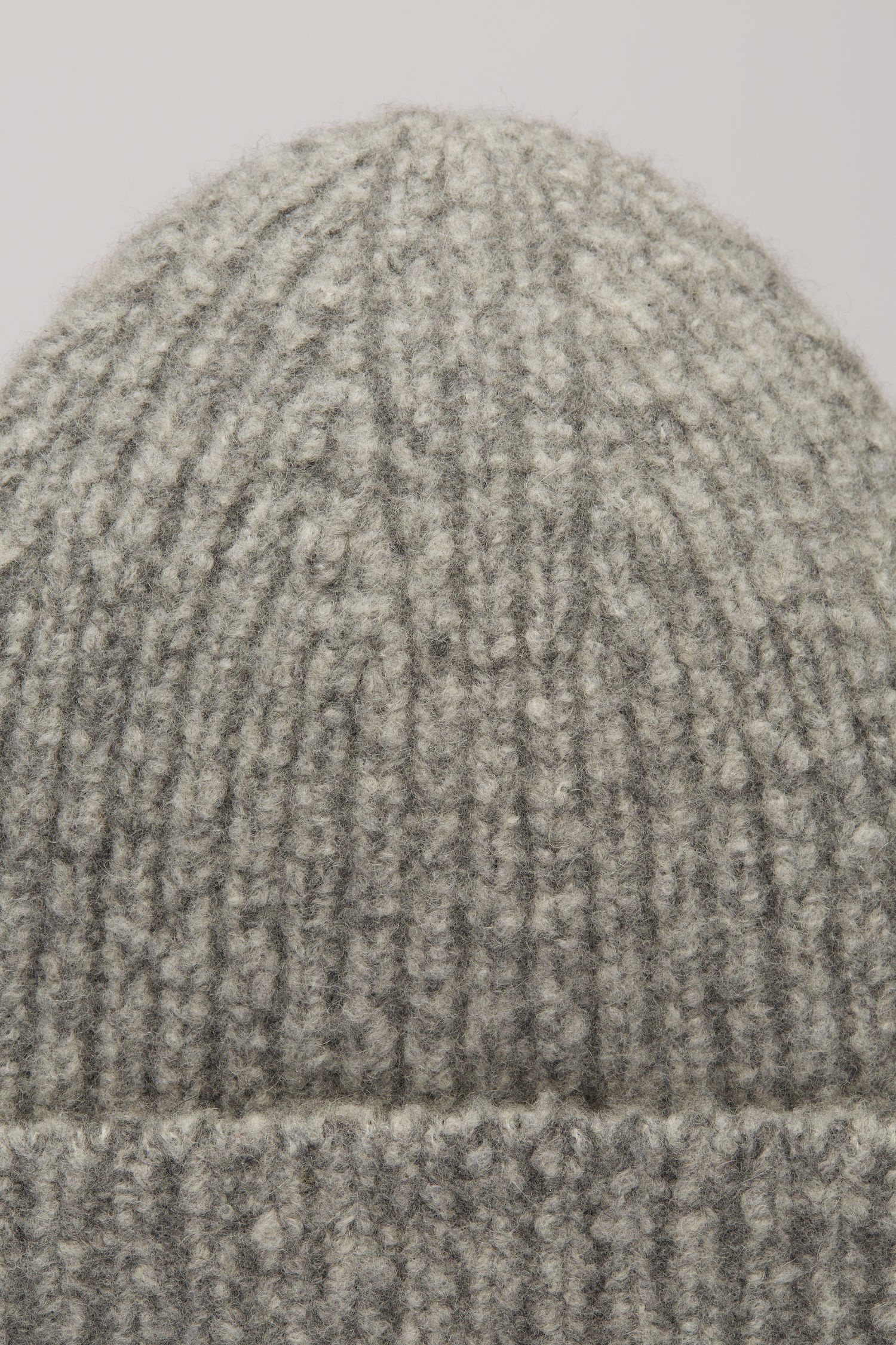 Melange ribbed beanie medium grey melange - 4