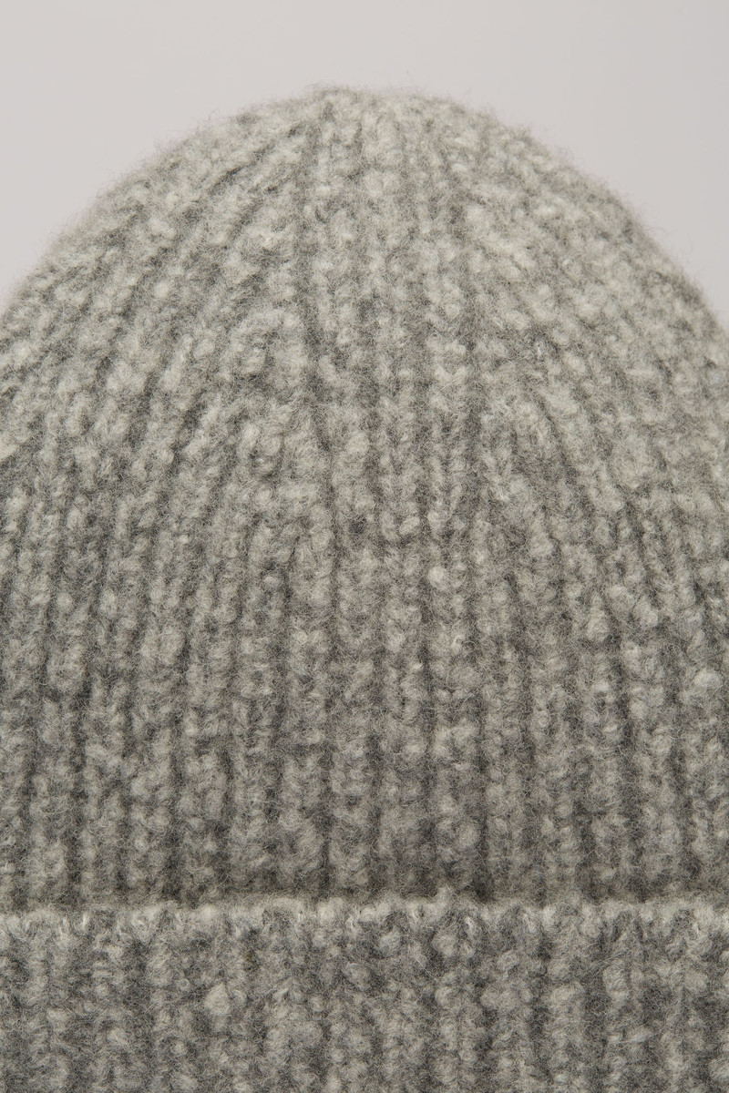 Melange ribbed beanie medium grey melange 4
