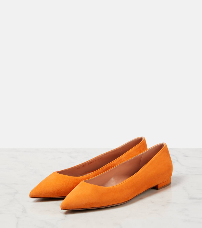 Gianvito suede 발레 플랫 4