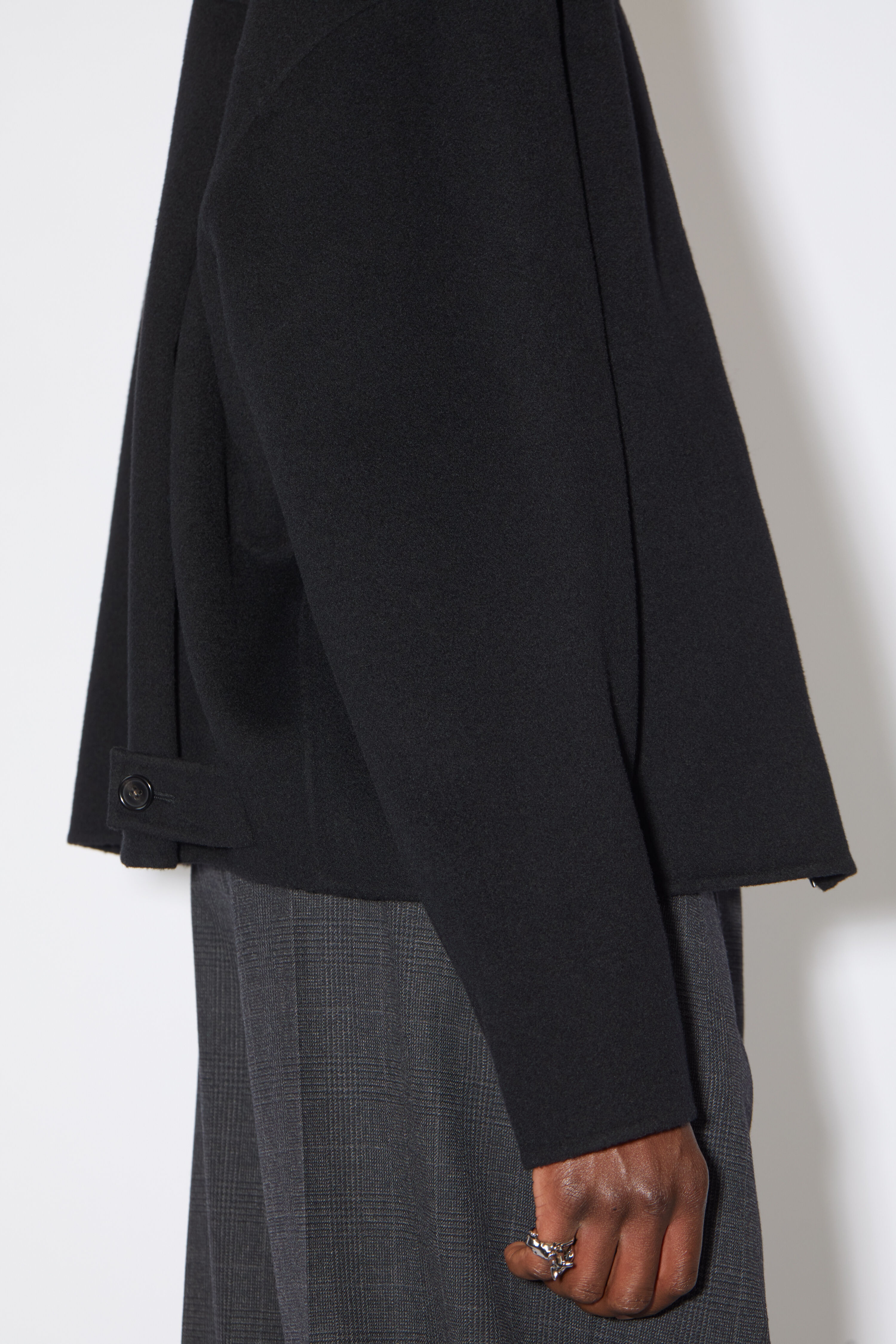 Wool zipper jacket - Black - 5