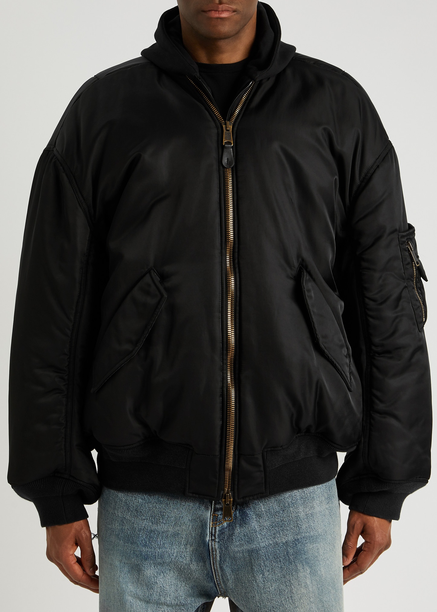 BALENCIAGA Paris All In layered nylon bomber jacket BALENCIAGA Paris All In layered nylon bomber jacket