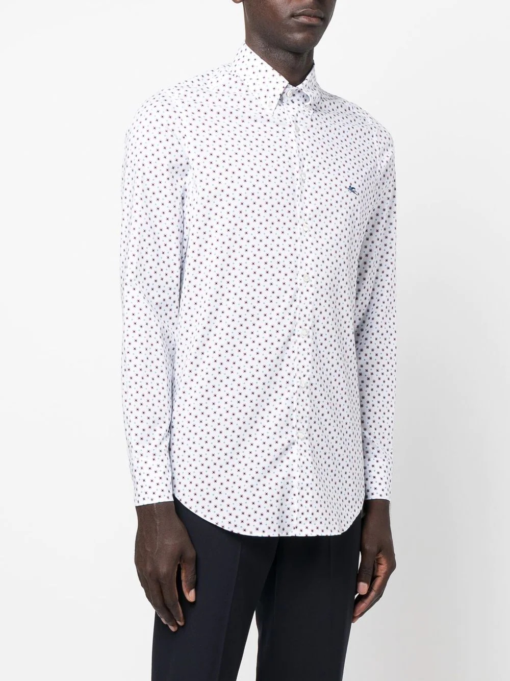 spotted logo-embroidered shirt - 3