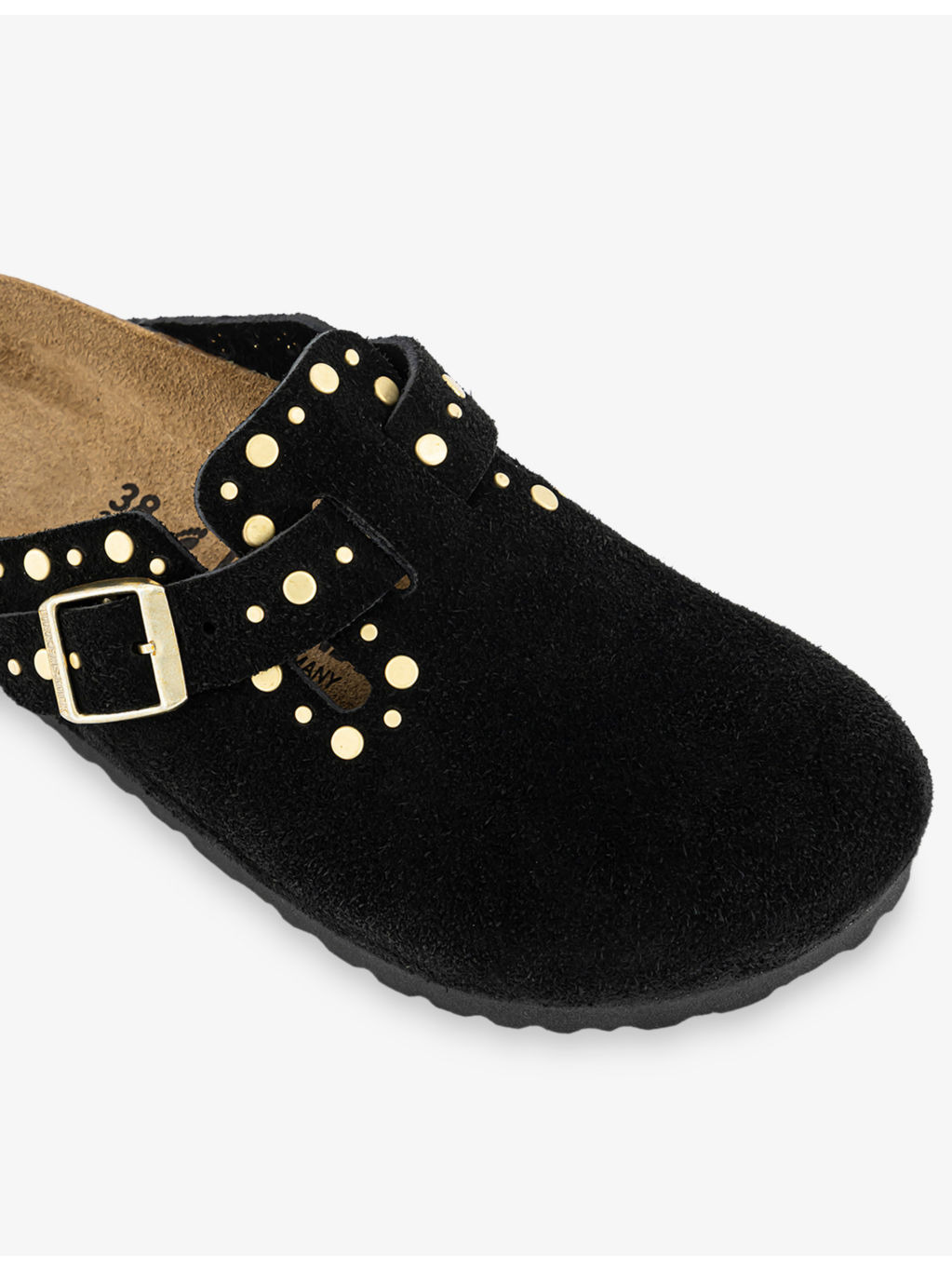 Boston Stud-Embellished Suede Clogs - 5