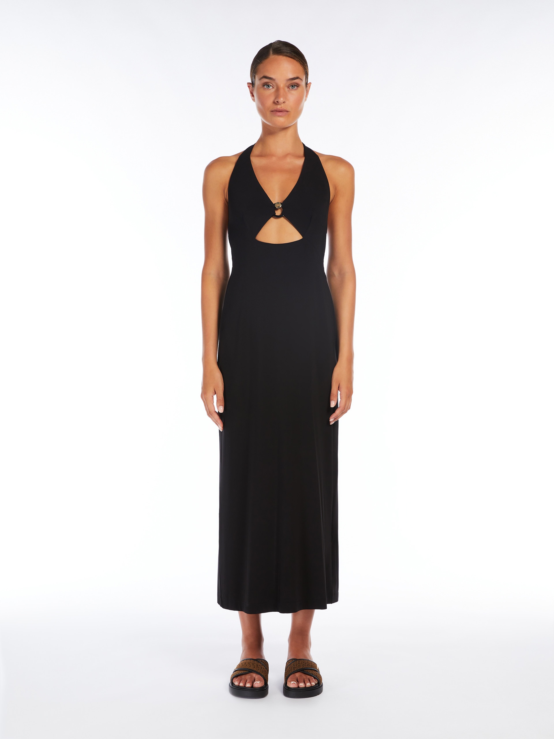 GHIOTTO Long crepe jersey dress - 3