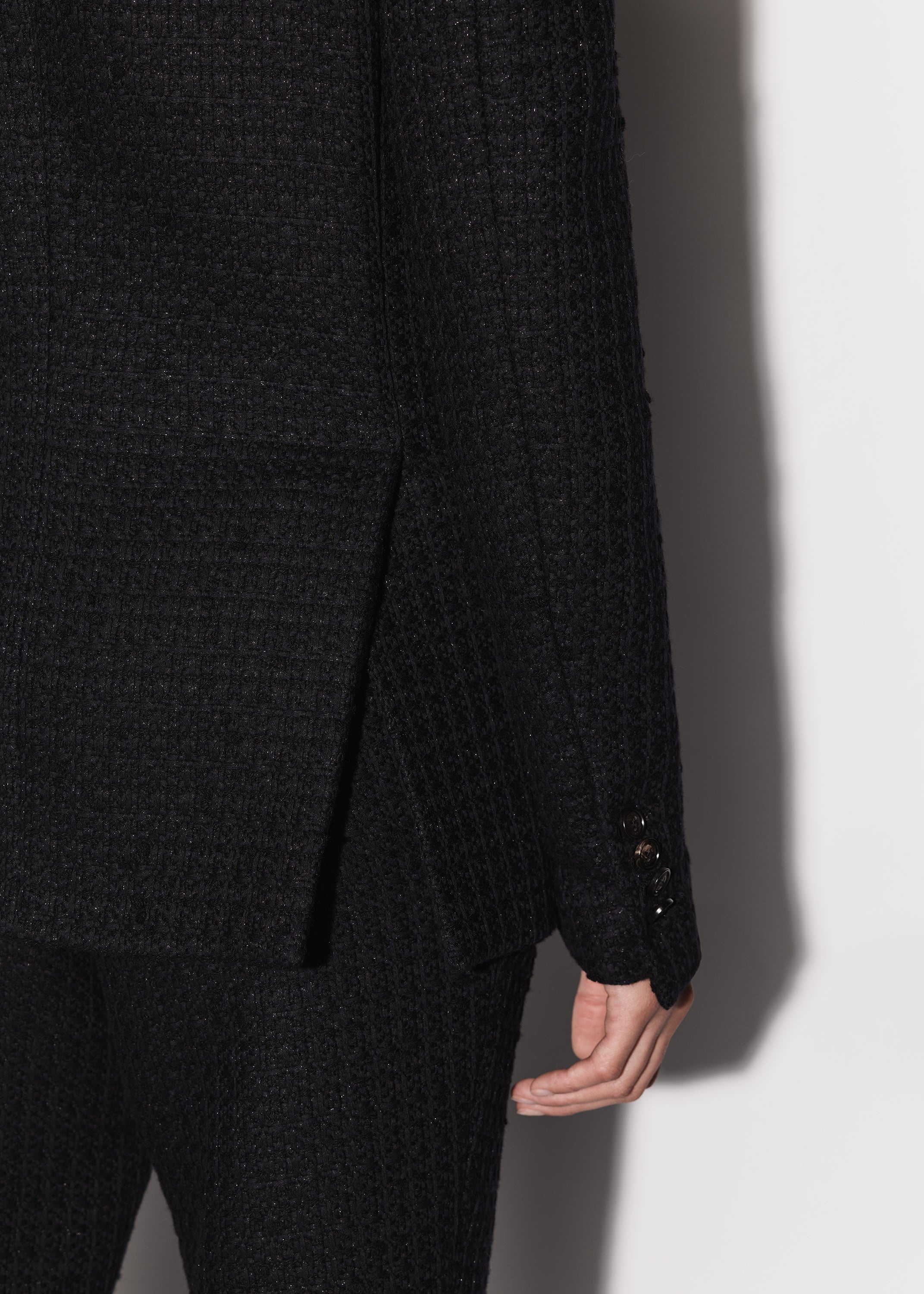 OVERSIZED BOUCLE DOUBLE BREASTED BLAZER - 6