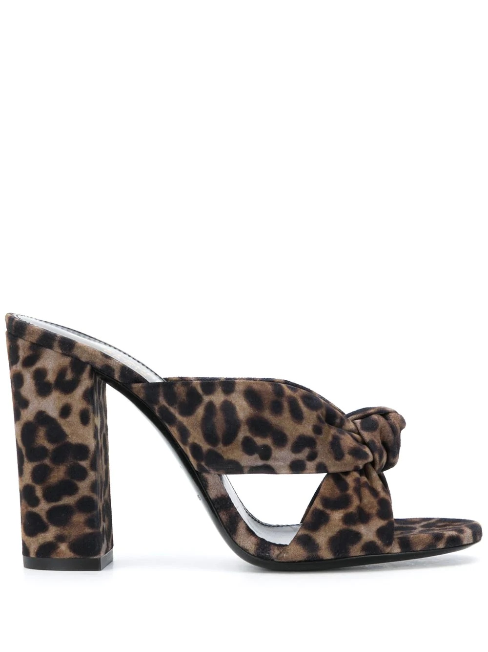 Bianca 100mm leopard-print mules - 1