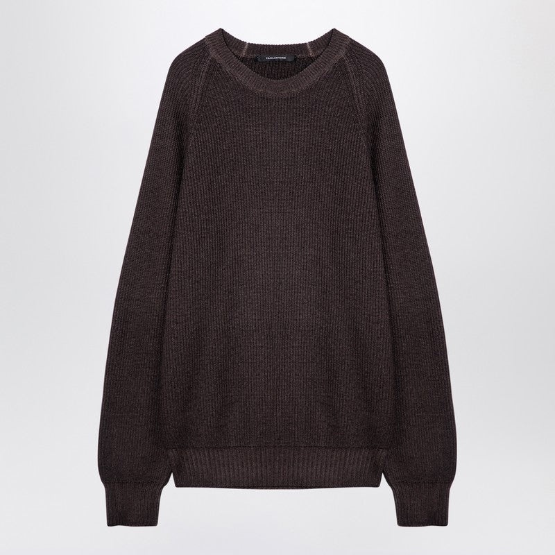 Tagliatore - Tagliatore Brown virgin wool pullover - 1