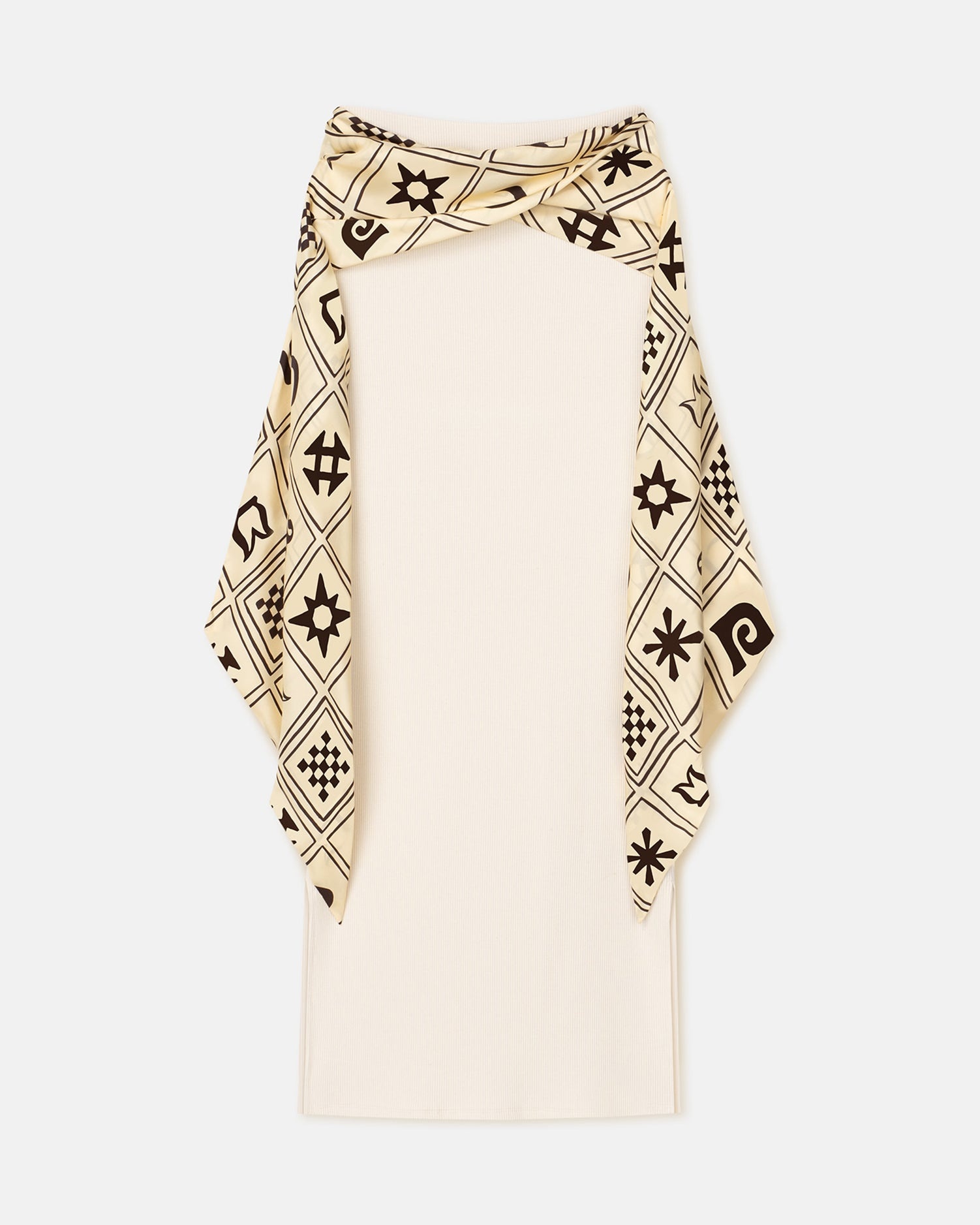 Silk-Trimmed Ribbed-Jersey Skirt - 5