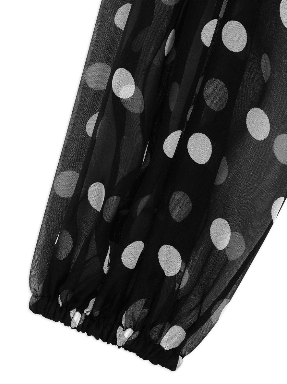 polka-dot print pussy-bow shirt - 5