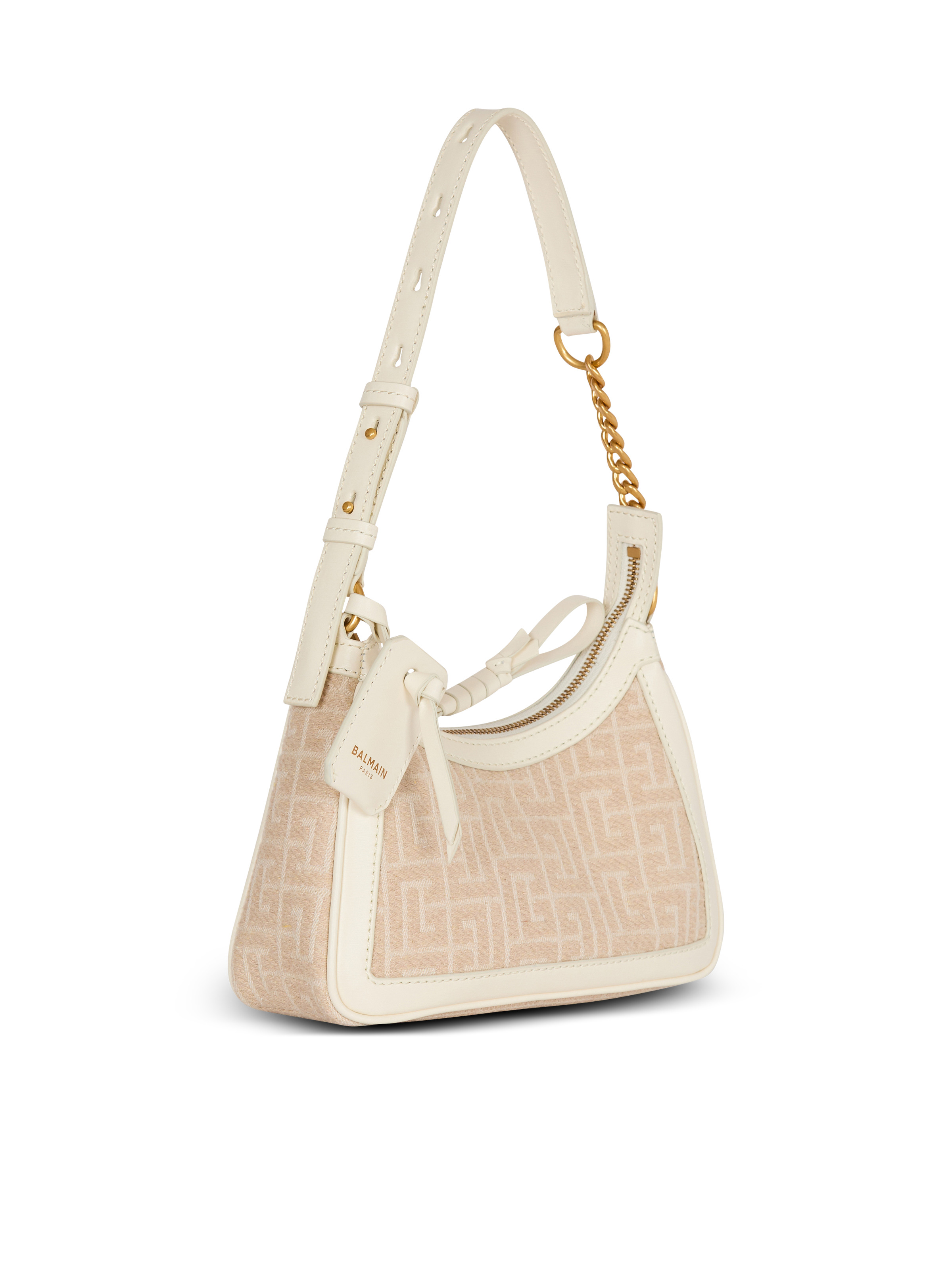 B-Army Shoulder bag in monogrammed jacquard canvas and leather - 3