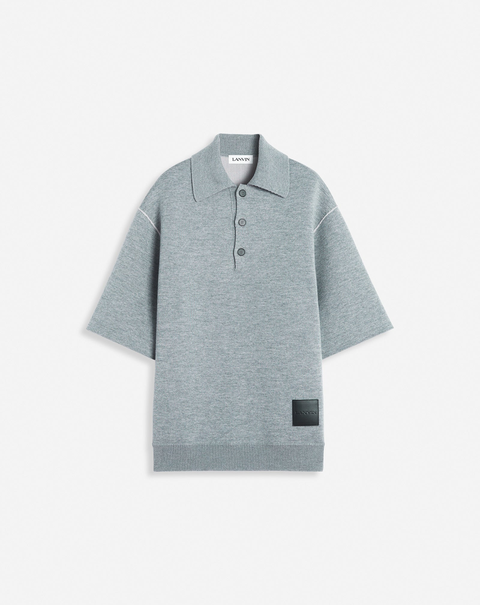 OVERSIZED WOOL POLO SHIRT - 1