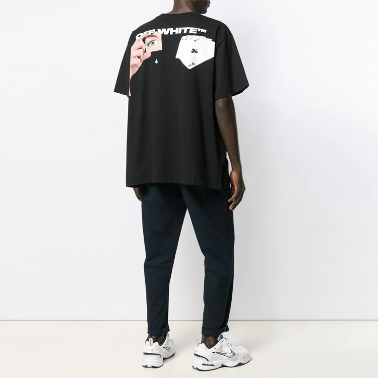 Off-White C/O Virgil Abloh Men'S Black Hand Card Over Tee OMAA038E191850111088 - 4