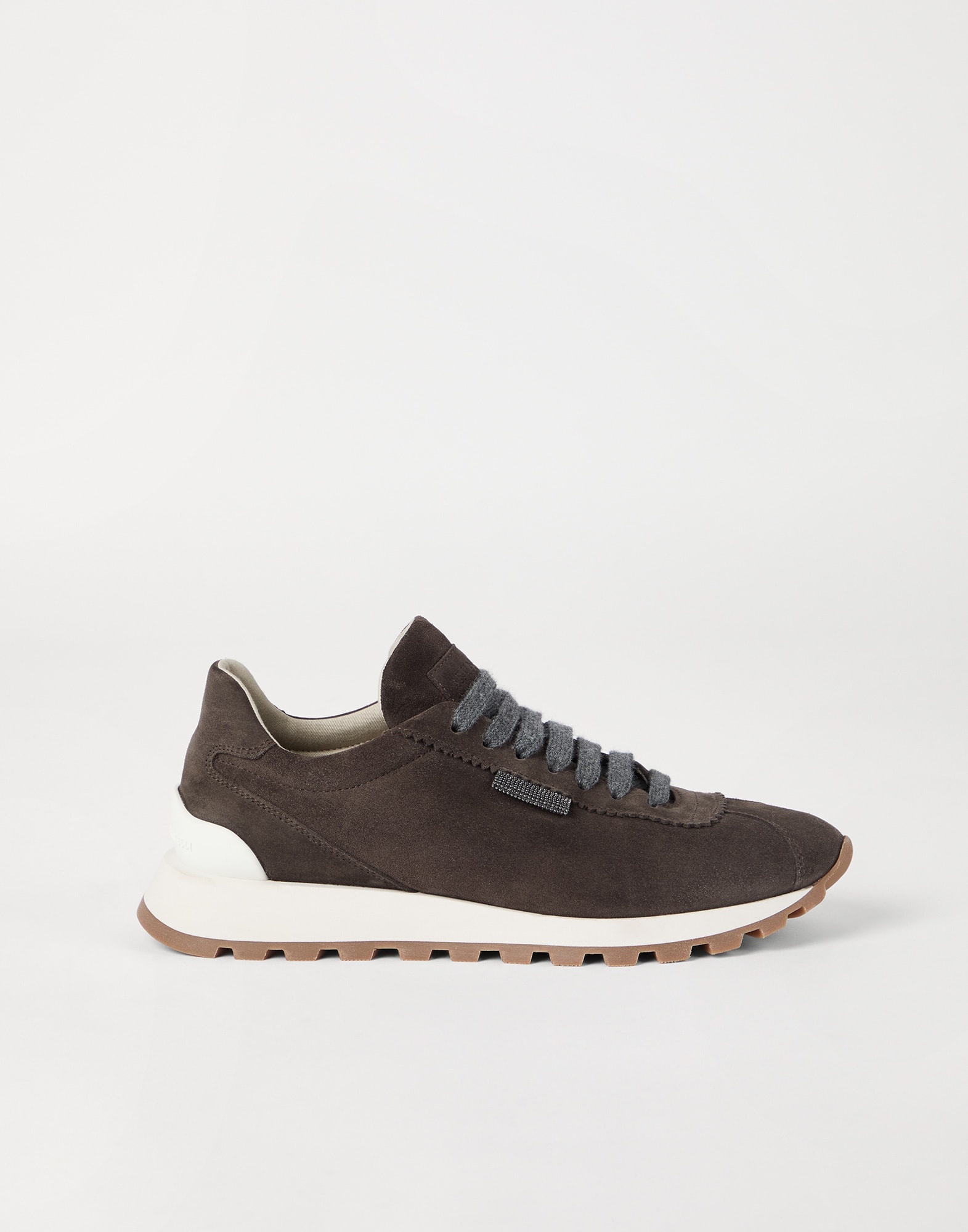 Suede runners with shiny tab - 5