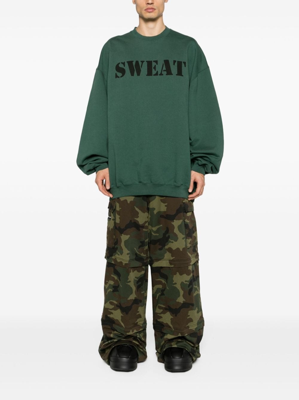 Sweat cotton-blend sweatshirt - 3
