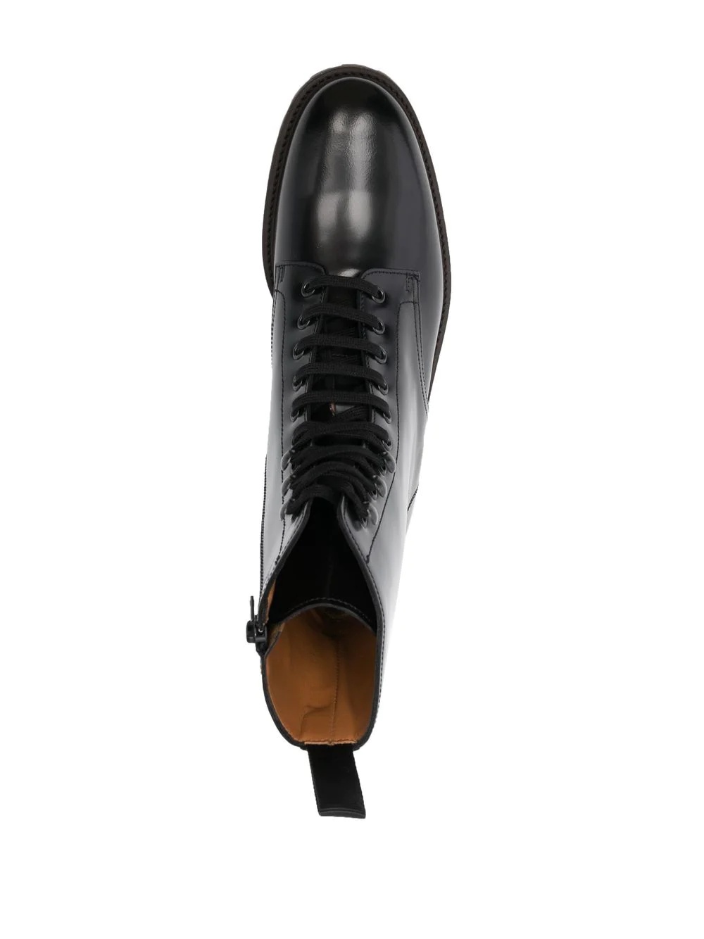 side logo-print lace-up boots - 4