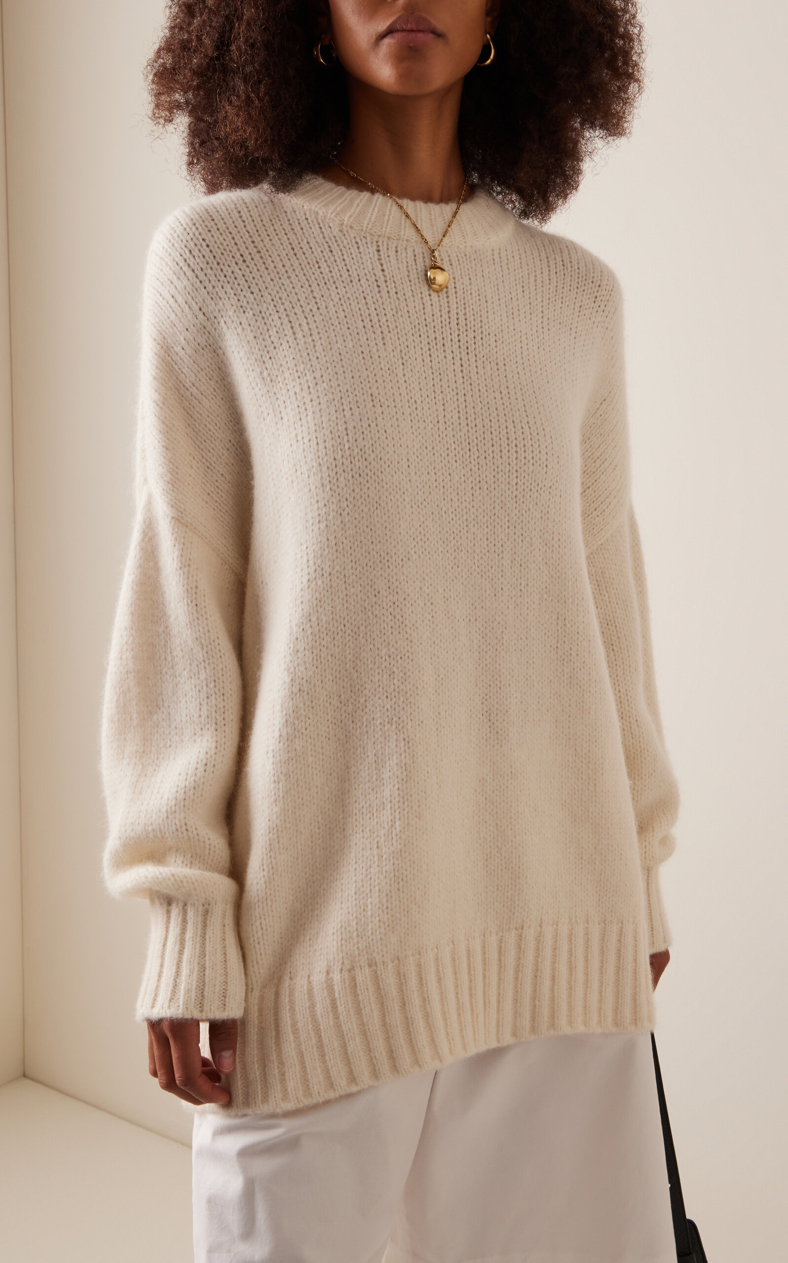 Alpaca-Blend Sweater ivory - 3