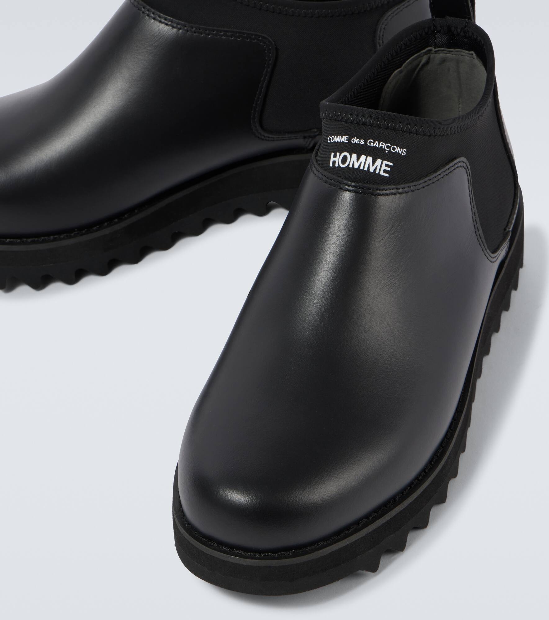 Logo leather boots - 3