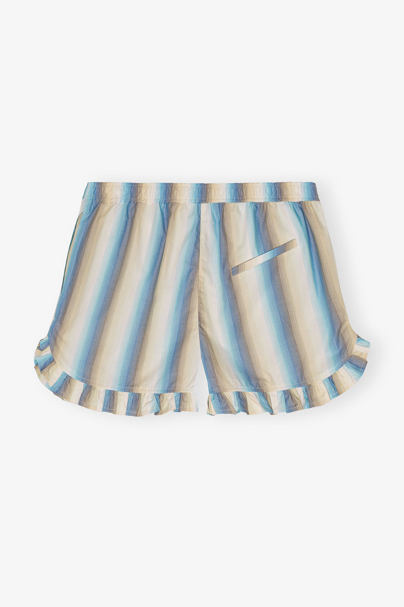 OMBRE STRIPE RUFFLE SHORTS - 6