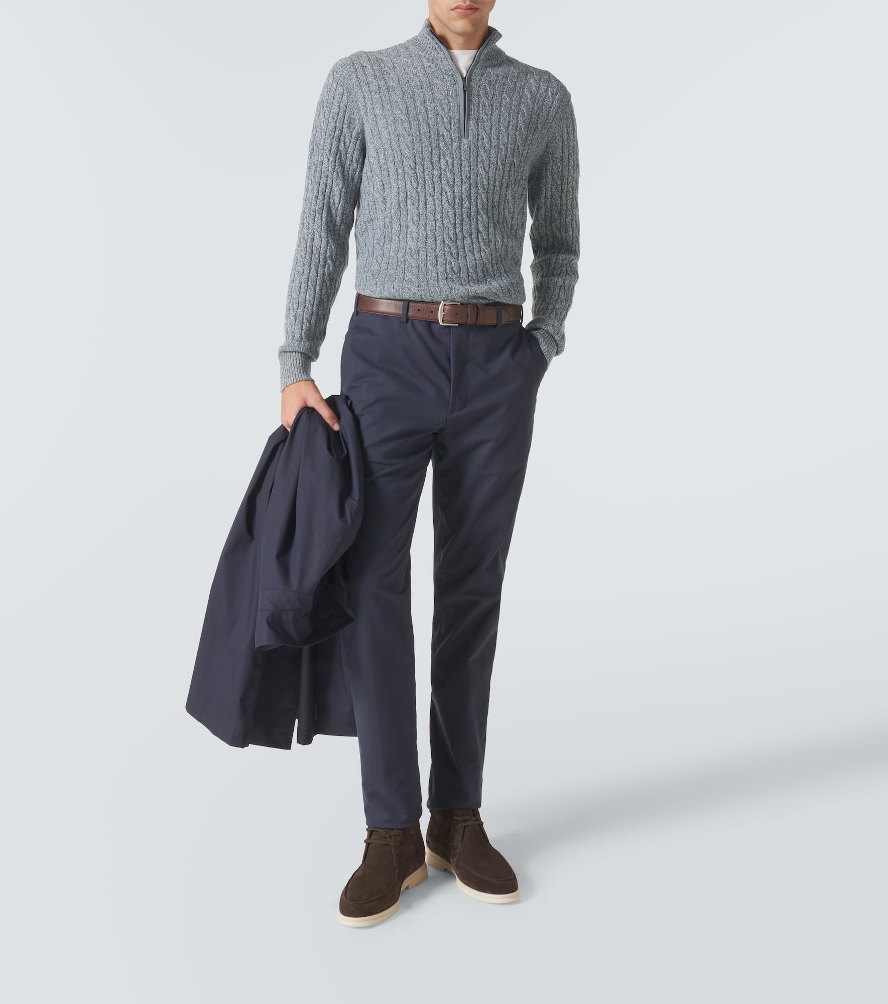 Carlo cotton-blend satin straight pants - 2