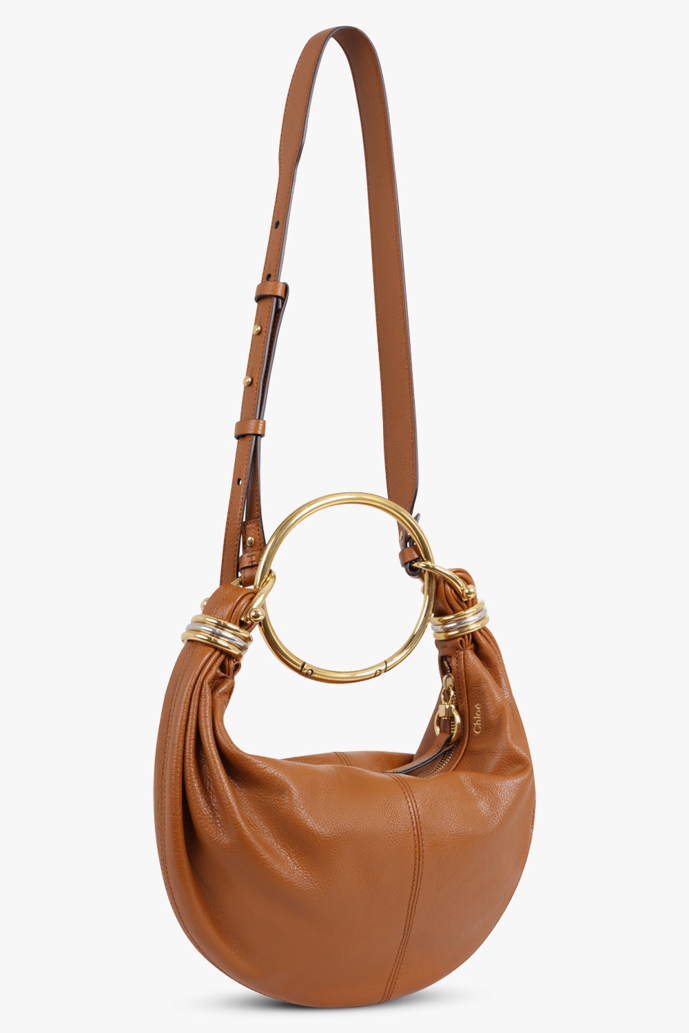 【関税&送料込】Chloe Small Bracelet Hobo Bag Clay Brown Chloé Small Bracelet Hobo Bag In Grained Leather in Clay