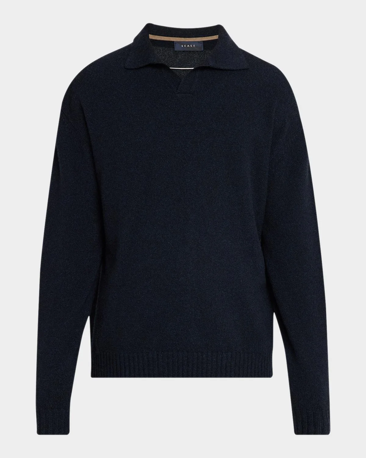 Men's Coarsehair Cashmere Polo Shirt - 1
