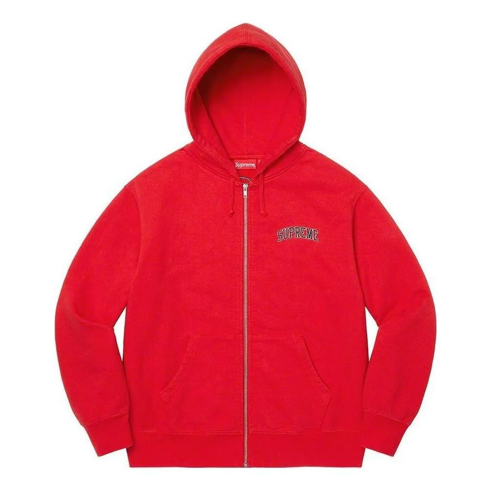 Supreme Doughboy Zip Up Hooded Sweatshirt 'Red White' SUP-FW22-720 - 1