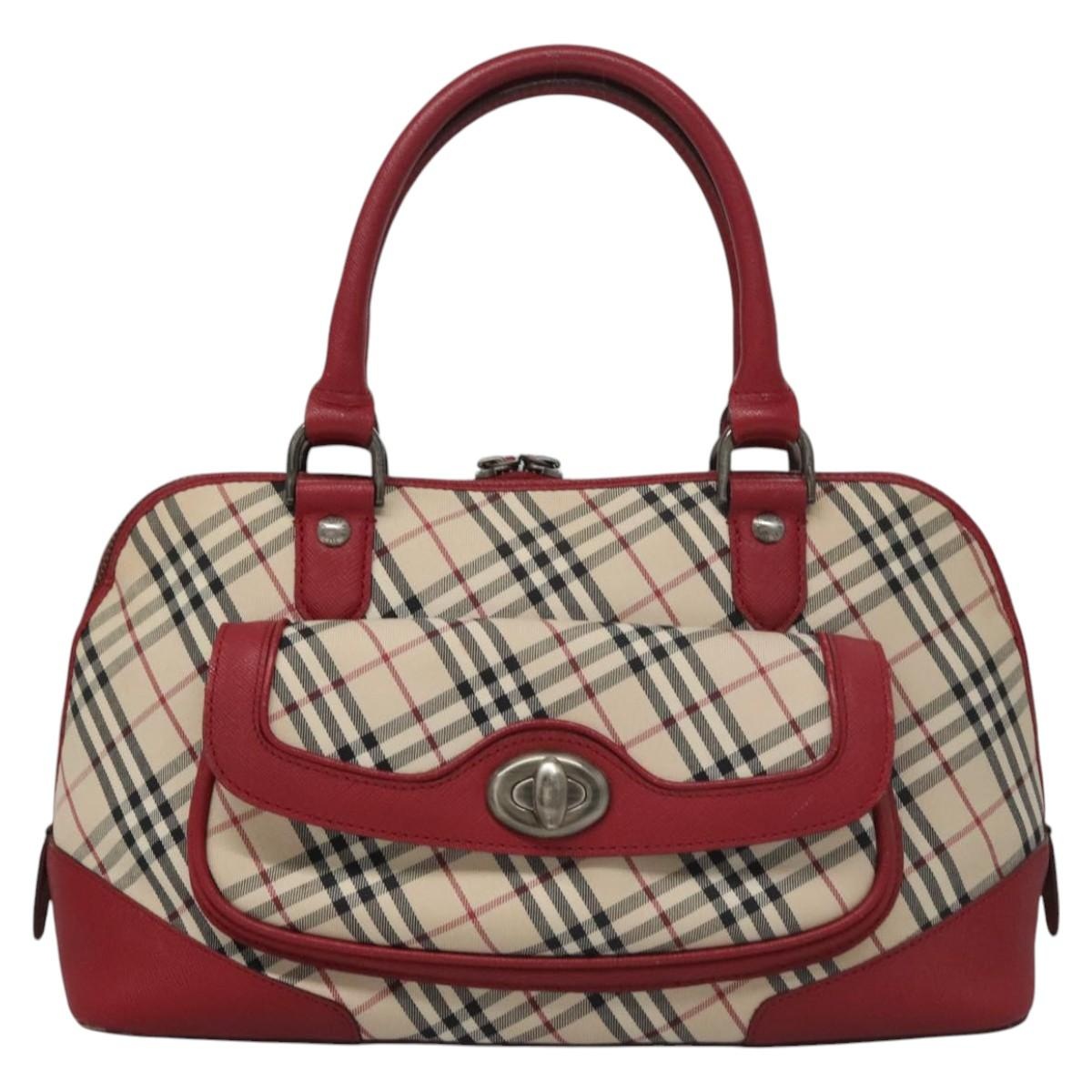 Burberry Nova Check Hand Bag Canvas Beige - 13