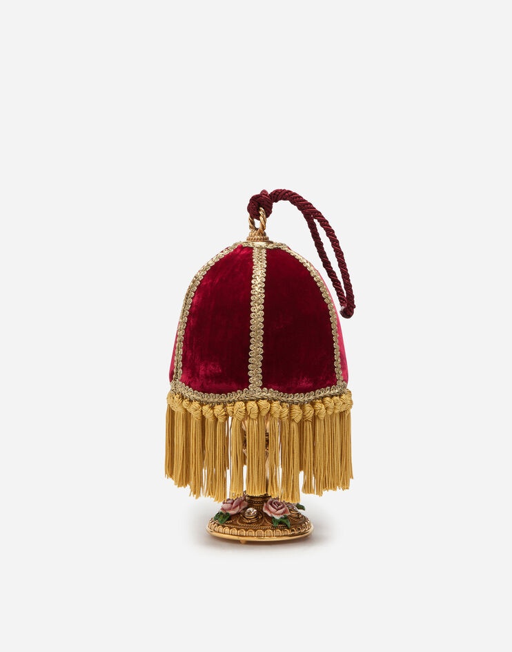 Velvet and brass lampshade handbag - 2