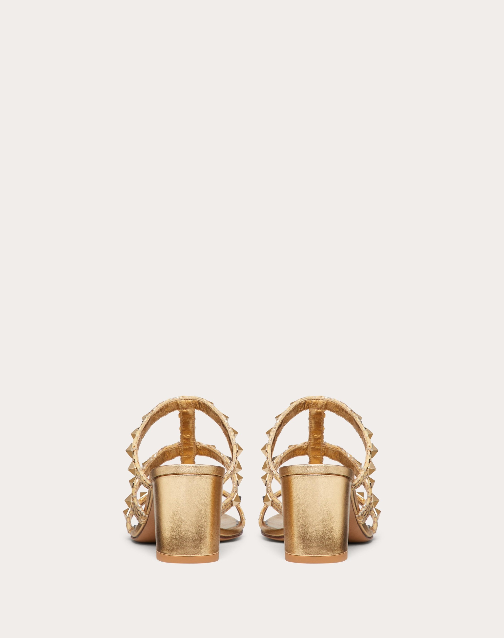 ROCKSTUD RAFFIA SLIDE SANDAL 60MM - 3