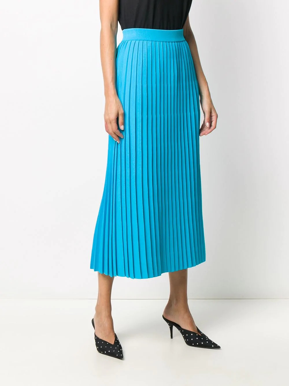 pleated mid-length skirt - 3