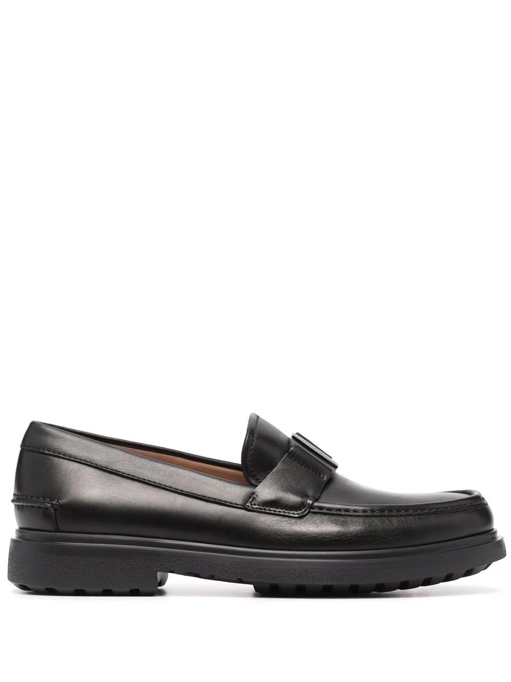 buckle-detail leather loafers - 1