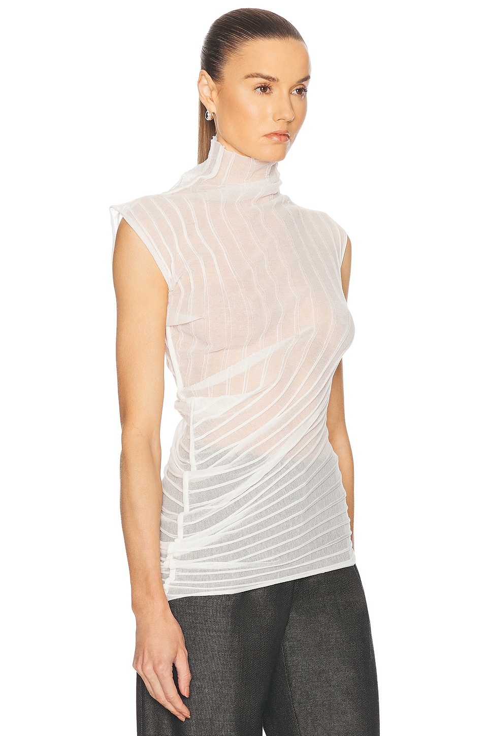 Sleeveless High Neck Top - 2