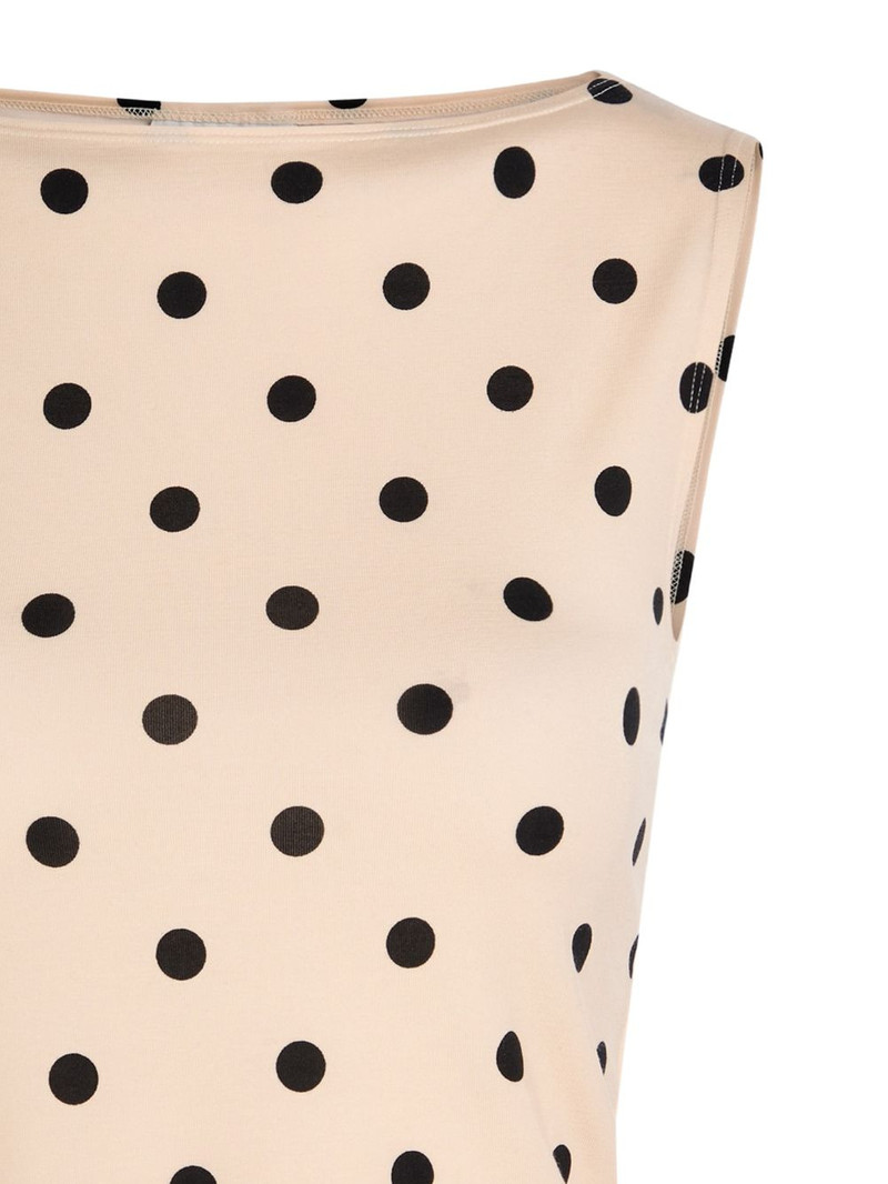 Reformation polka dot boat-neck top outlook