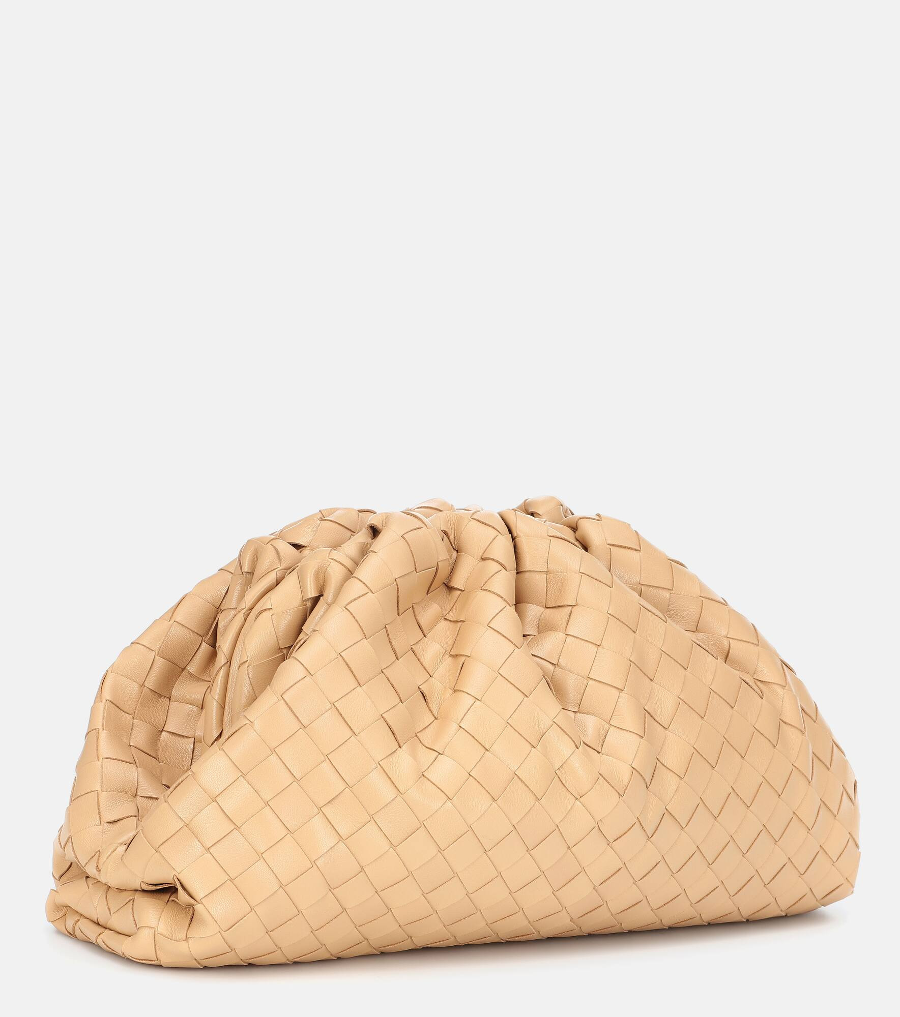 Pouch intrecciato leather clutch - 4