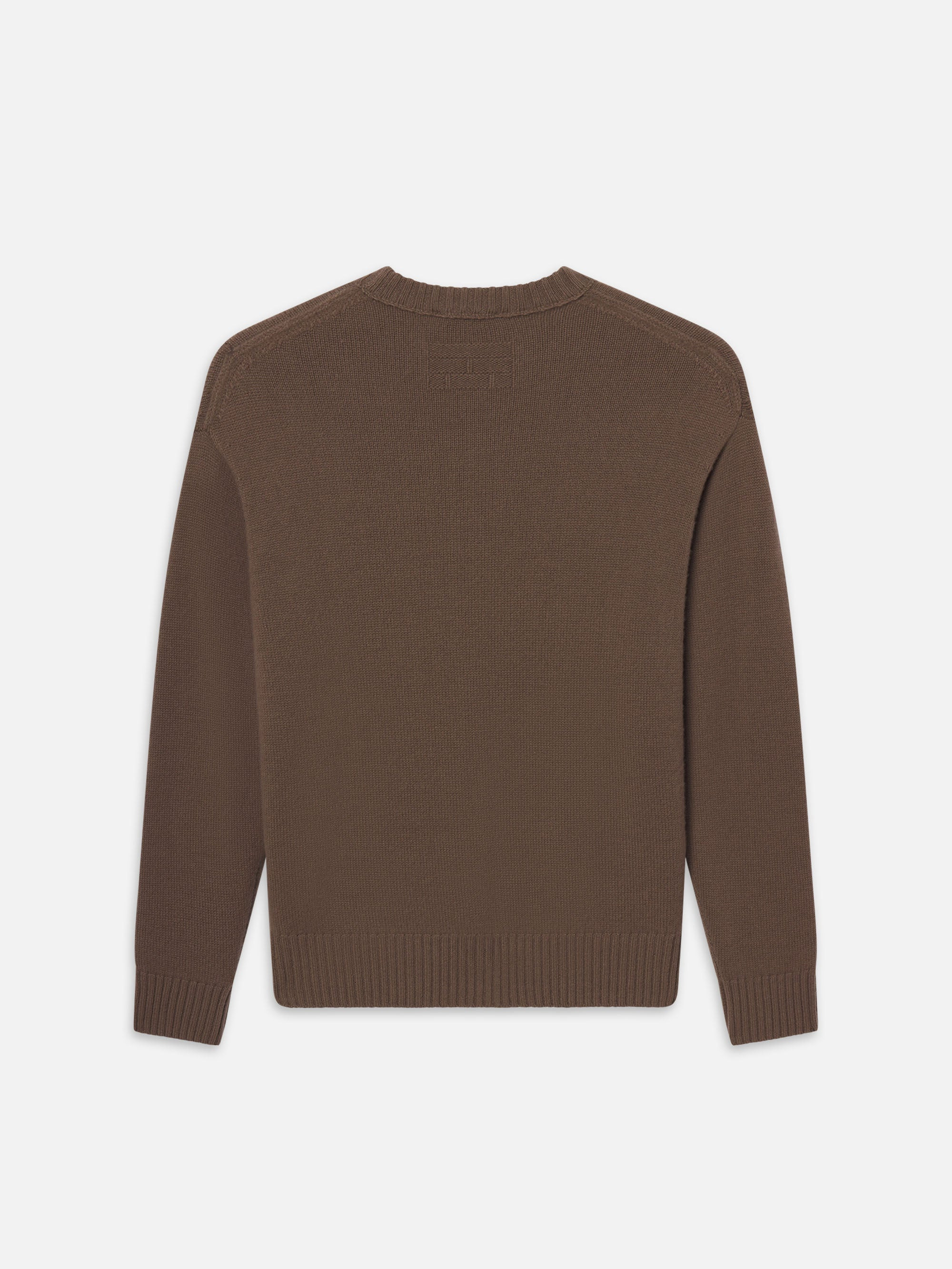 Cashmere Crewneck Sweater in Latte Brown - 3