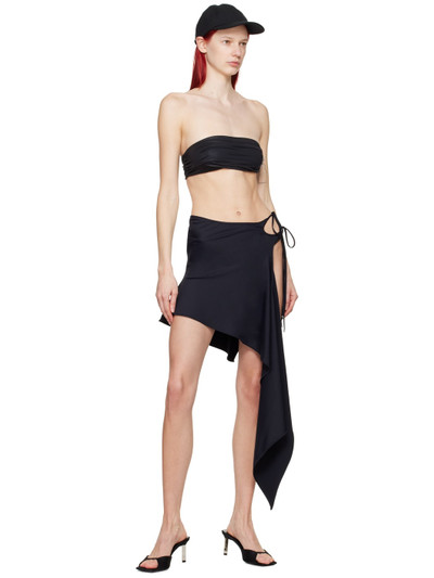 THE ATTICO Black Asymmetric Miniskirt outlook