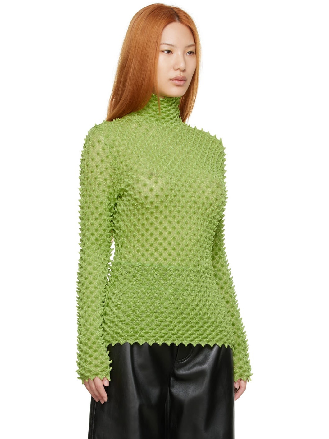 Green Polyester Turtleneck - 2