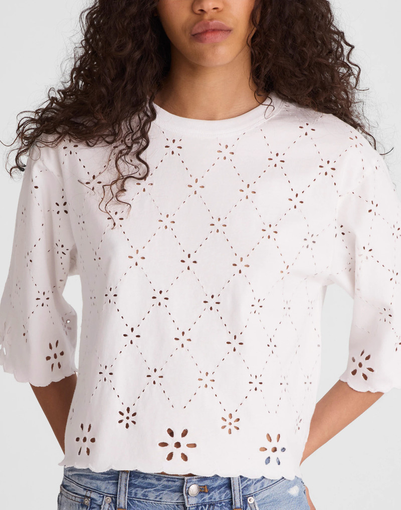 The Embroidered Boxy Crop Tee in Allday Jersey 6