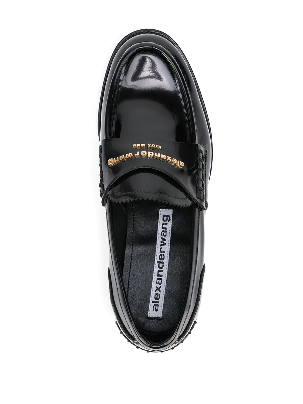 embossed-logo loafers - 4