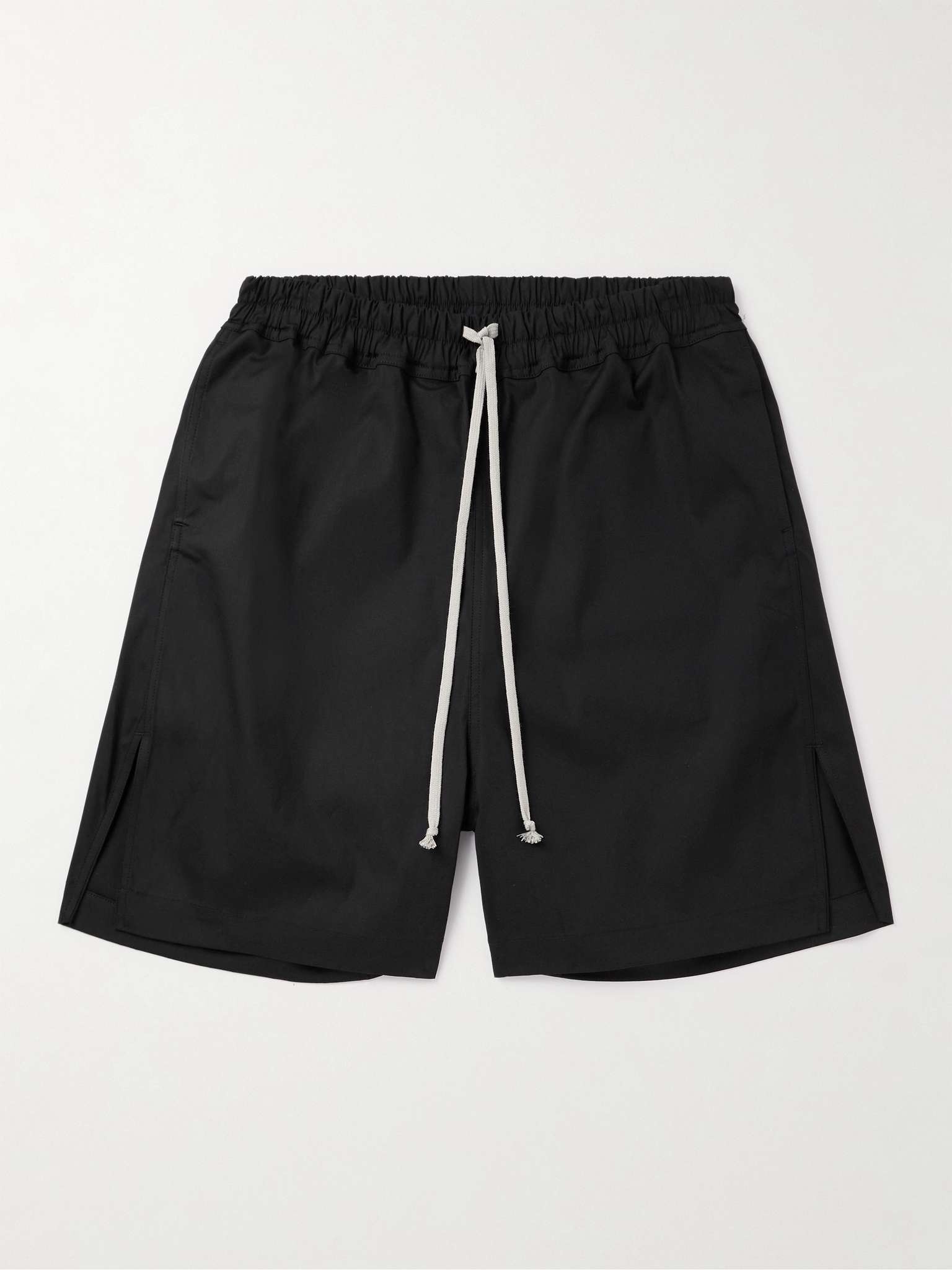 Straight-Leg Stretch-Cotton Poplin Drawstring Shorts - 1