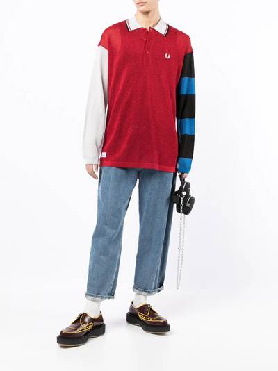 Fred Perry x Charles Jeffery Loverboy Glitter Knitted Rugby Shirt outlook